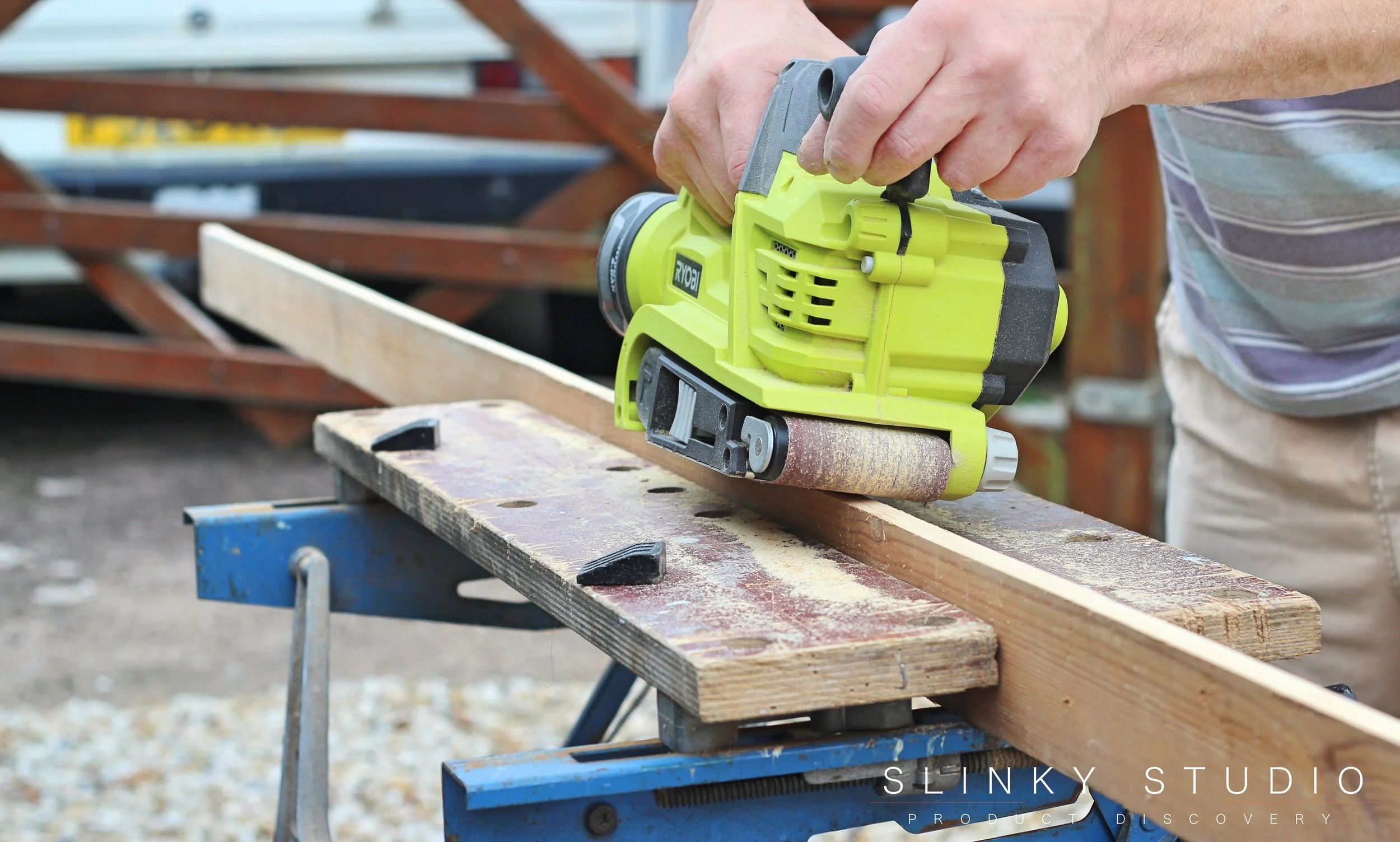 Ryobi ONE Belt Sander Review Smooth Operator Slinky Studio